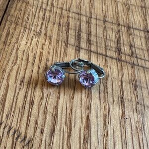 Sabika Purple Crystal Earrings